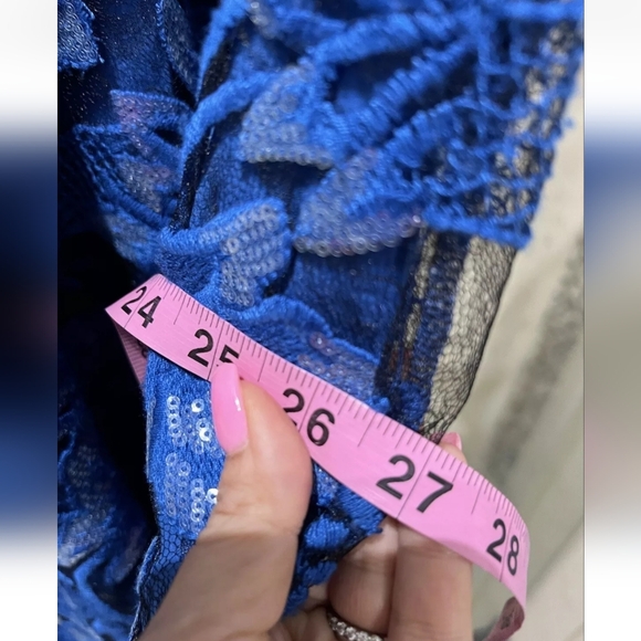 BELLE BADGLEY MISHKA SANDRINE FLORAL V-NECK, SLEEVELESS EMBROIDERY DRESS - Picture 13 of 13